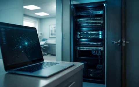 Clinic network equipment and monitoring view - protection and visibility for practice systems.